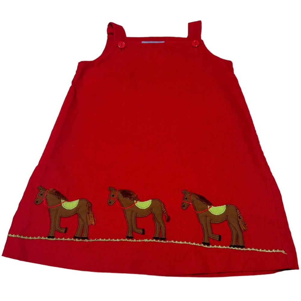 Monday’s Child embroidered fine cord jumper dress size 2